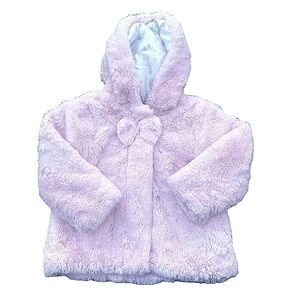 Child 3T perfect condition  fluffy pink jacket with satin lining